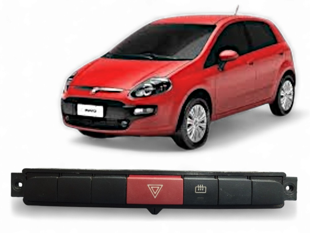 Comando Botao Pisca Alerta Fiat Punto Linea 2008 A 2012 1