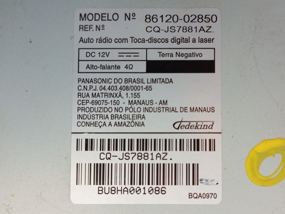 Radio Som Cd Player Toyota Corolla 2009 A 2014 Original 7