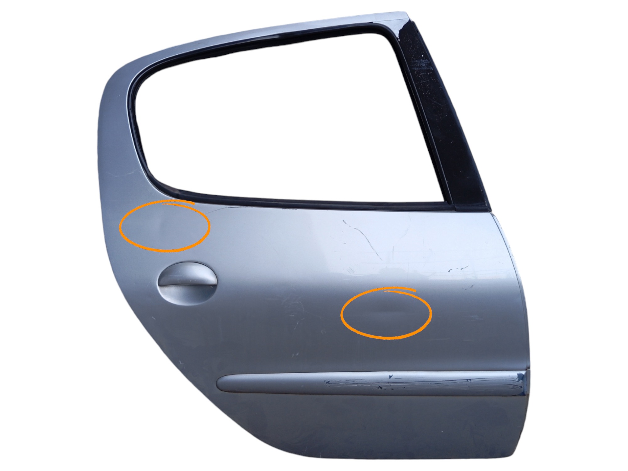 Porta Traseira L/d Peugeot 206 2005/2013 Original C/detalhe Traseira Direito Prata 2