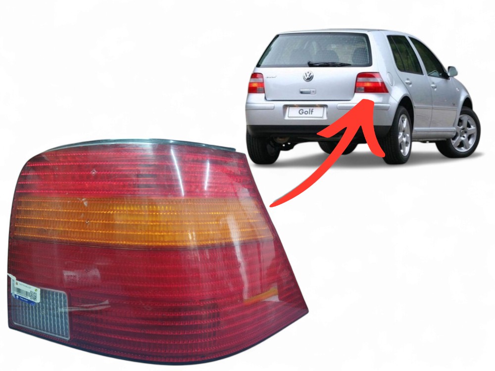 Lanterna Tricolor Traseira L/d Volkswagen Golf 1998 A 2005 Direito/passageiro