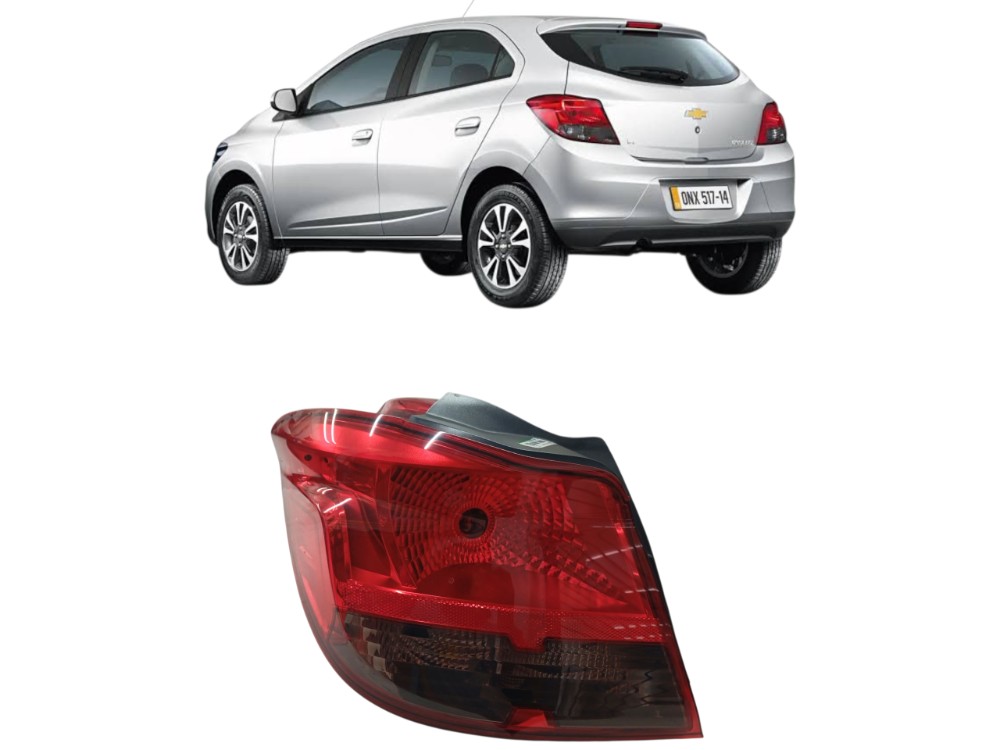 LANTERNA TRASEIRA ESQUERDA CHEVROLET GM ONIX 2013/2016 FUMÊ