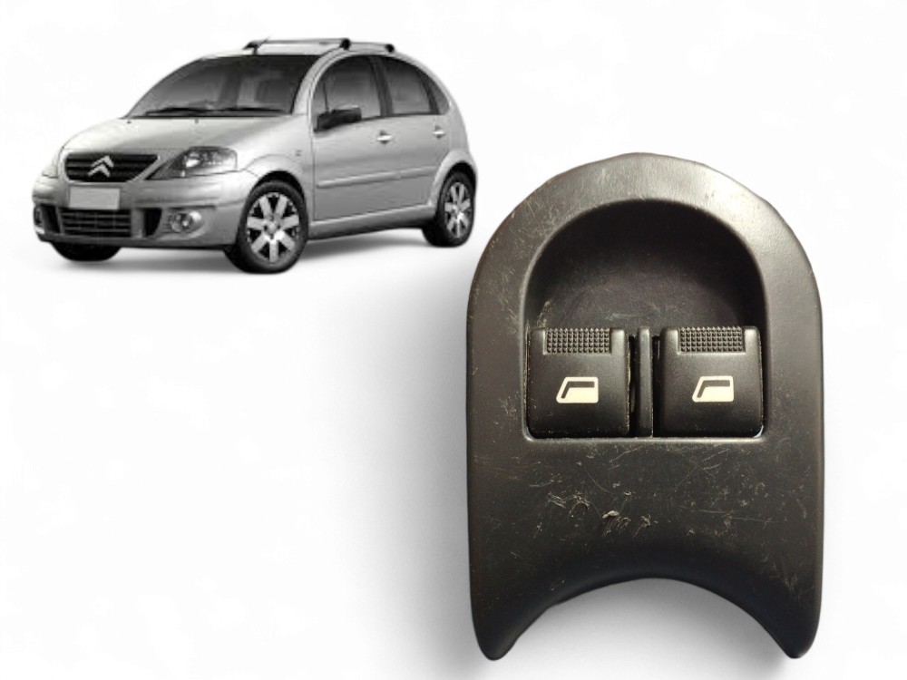 MOLDURA BOTAO VIDRO ELETRICO TRASEIRO L/E CITROEN C3 2003-12 1