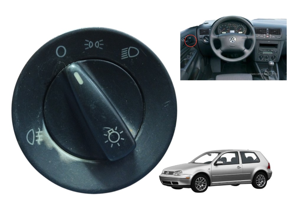 Comando Chave Luz Farol Volkswagen Passat Golf Bora 96 A 02 1