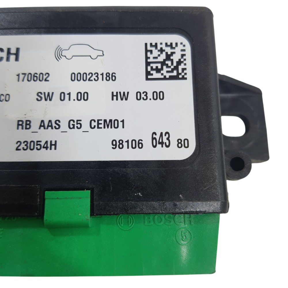 Modulo Estacionamento Aircross 1.6 2018 9810664380 Preto E Verde 2