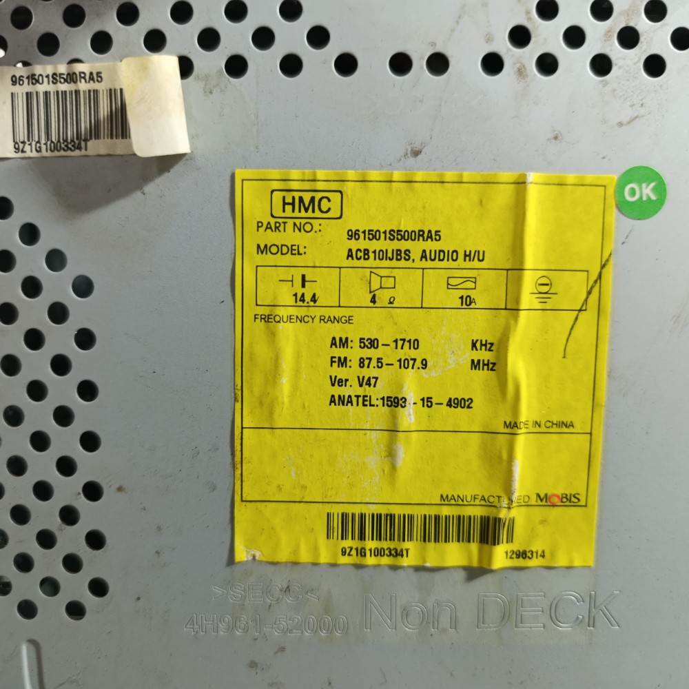 Radio Hb20s 1.6 2016 961501s500ra5 Preto 5