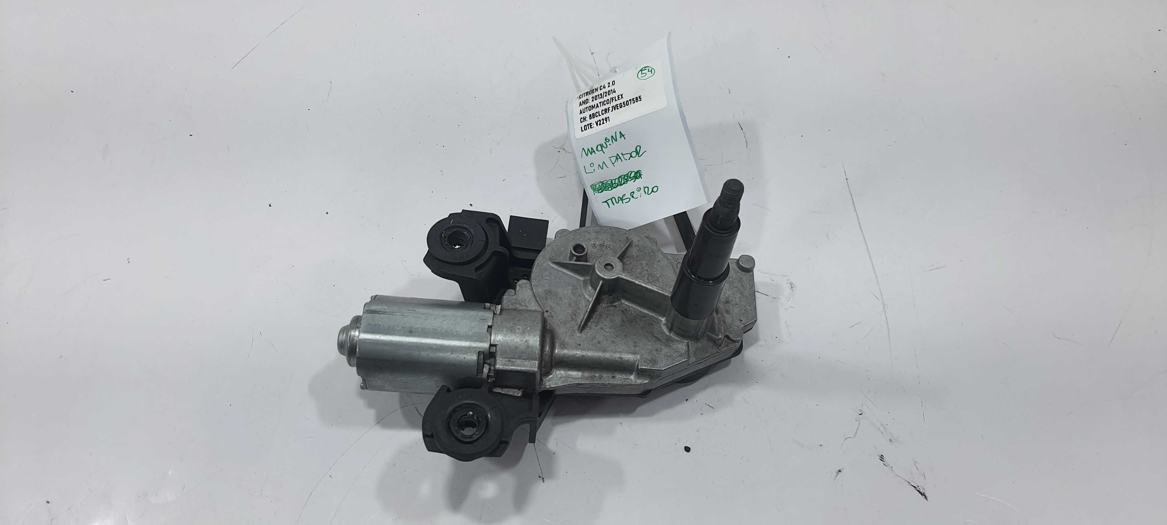 Maquina Limpador Parabrisa Tras. Citroen C4 2.0 2014 V2291 2