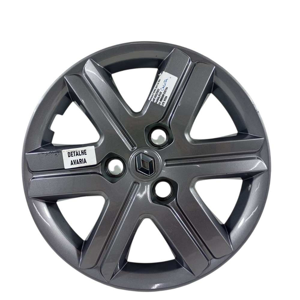 Calota Roda Aro 14 Renault Kwid 2023 403159083r Cinza 1