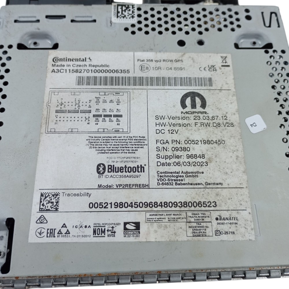 Módulo multimídia argo drive 1.0 2023 E810r048591 10