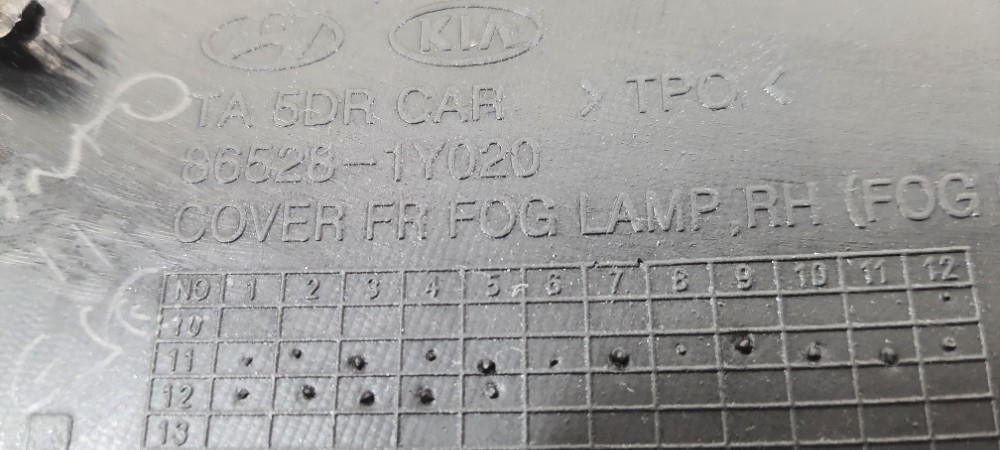 Moldura Farol Milha Esquerdo Kia Picanto Ex4 1.0 2012 V2302 Preto Esquerdo 3