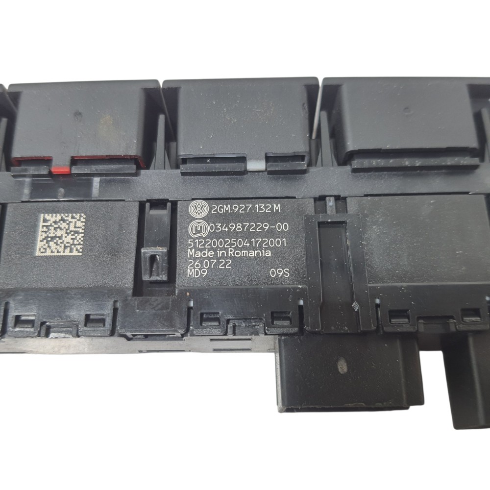 Botao Pisca Alerta Volkswagen T-cross Tsi 2023 2gm927132m Preto 6