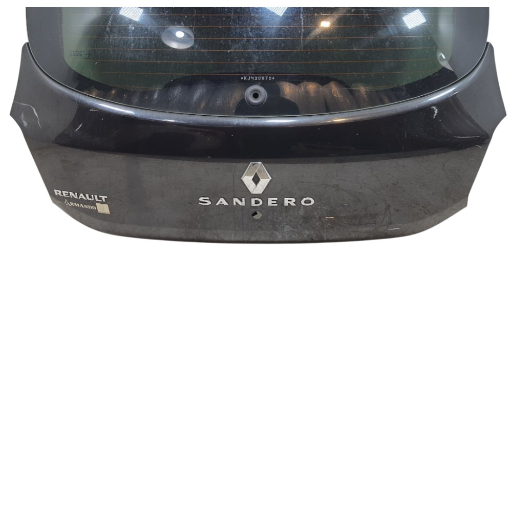 Tampa Traseira Detalhe Renault Sandero Ano 2019 Kj420870 Preto 4