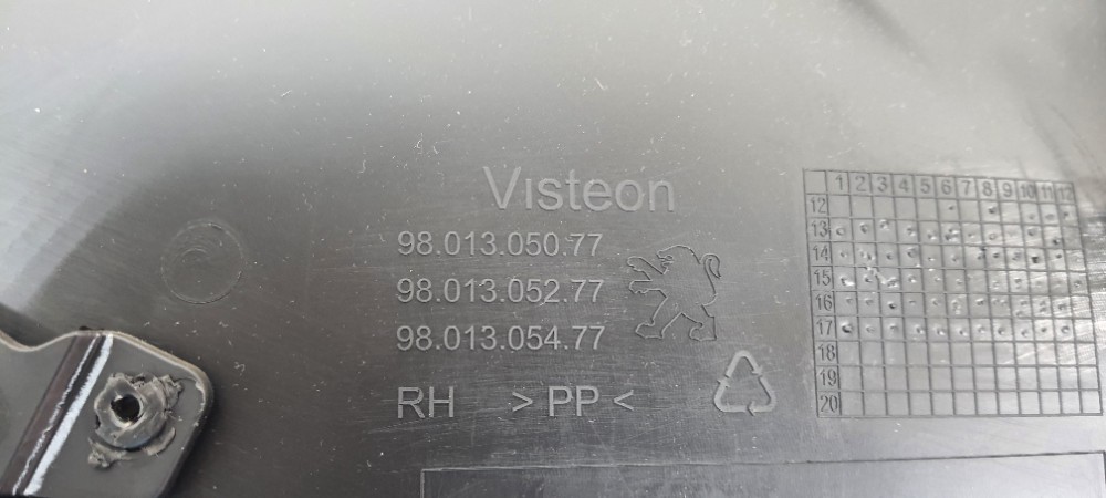 Forro Porta Traseiro Direito Peugeot 208 1.2 2018 9801305077 Preto 6