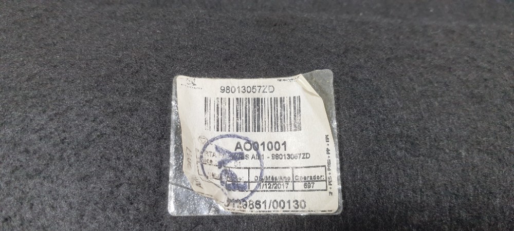 Tampa Bagagito Peugeot 208 1.2 2018 98013057dz Preto 6