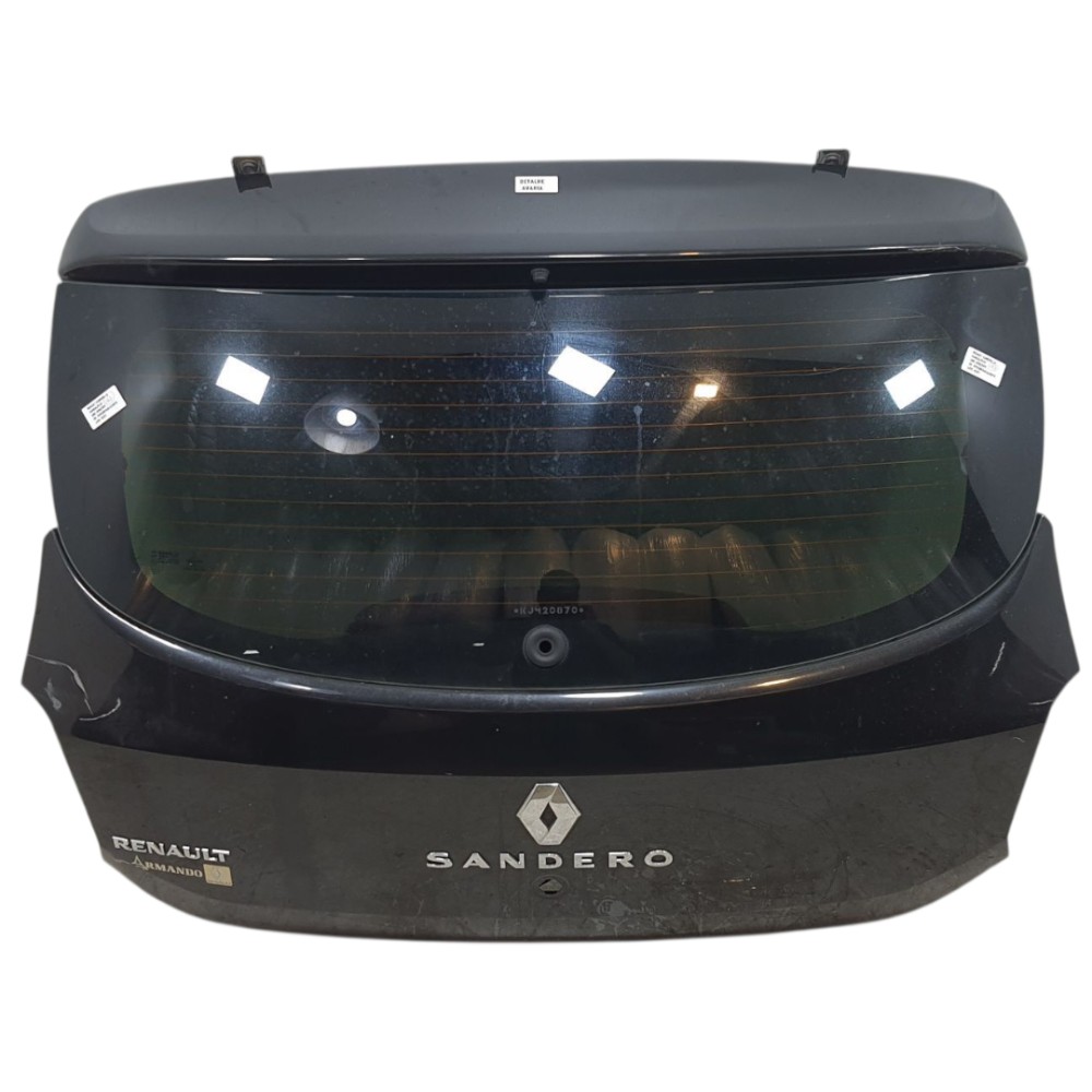Tampa Traseira Detalhe Renault Sandero Ano 2019 Kj420870 Preto 6