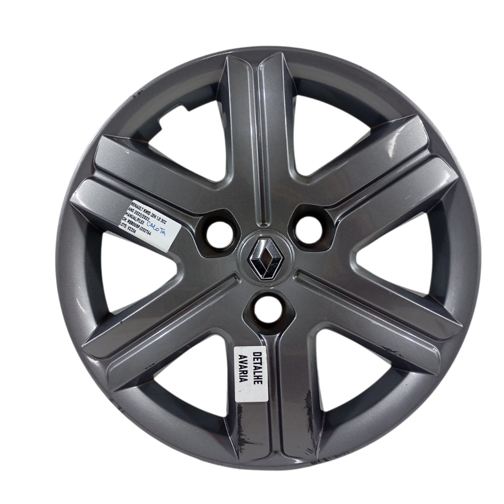 Calota Roda Aro 14 Renault Kwid 2023 403159083r Cinza 1