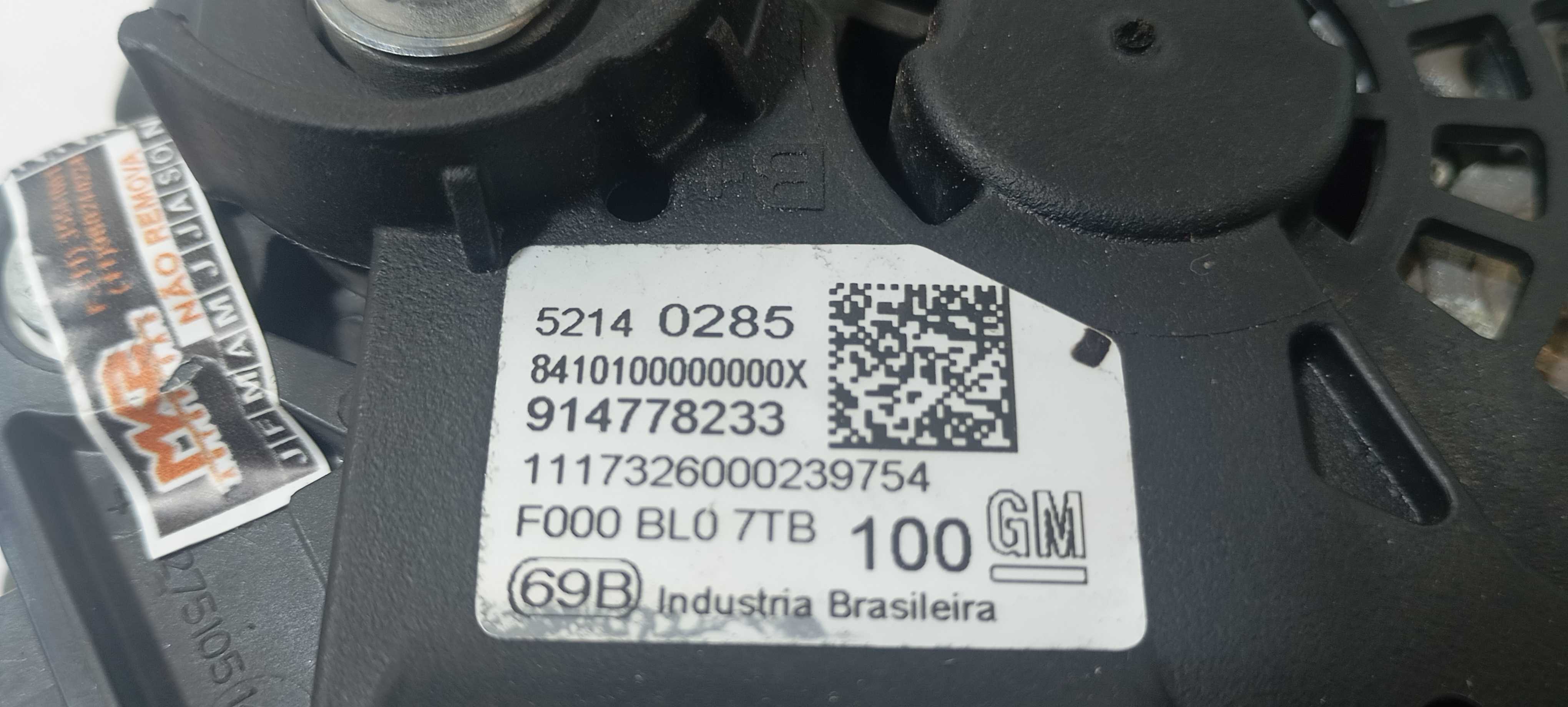 Alternador Chevrolet Onix Active 1.4 2018 52140285 5