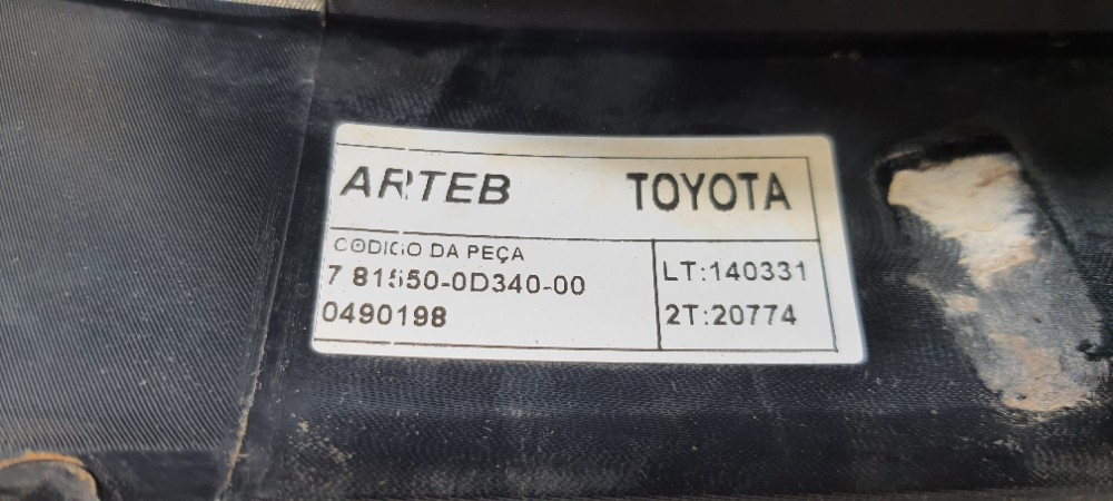 Lanterna Direita Toyota Etios Sedan 1.5 2014 0490198 Direito/passageiro Vermelha 5