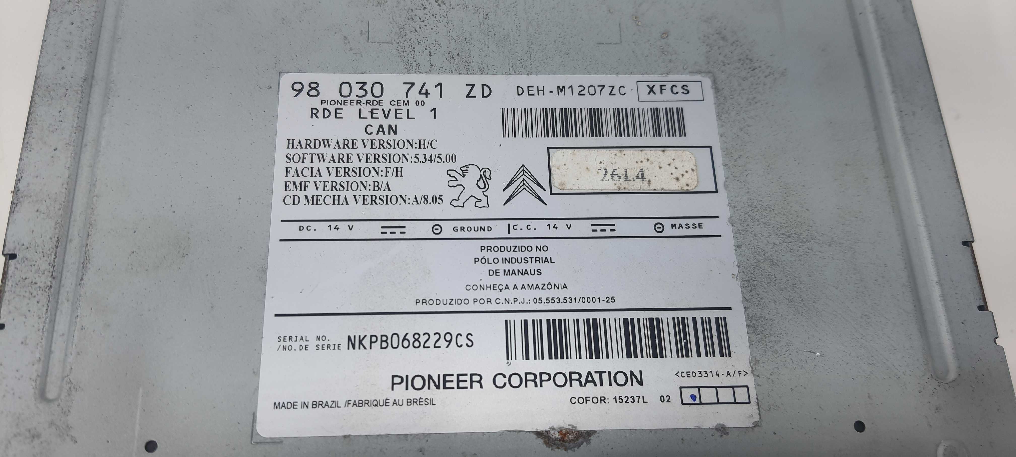 Radio Som C3 Aircross 1.6 2015 98030741zd 4