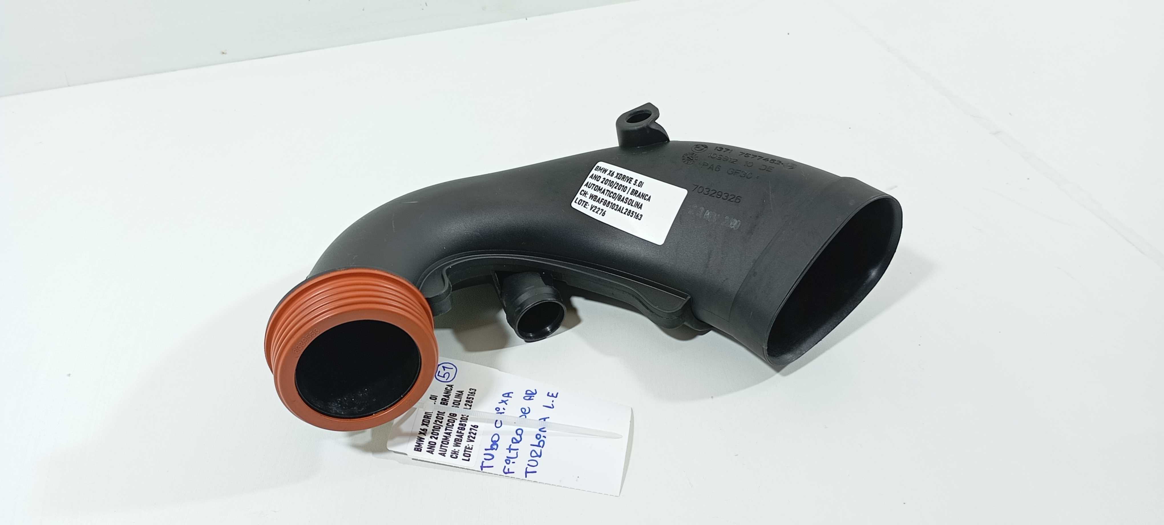 Tubo Filtro De Ar Turbina L.esquerdo Bmw X6 Xdrive V2276 4.4 5