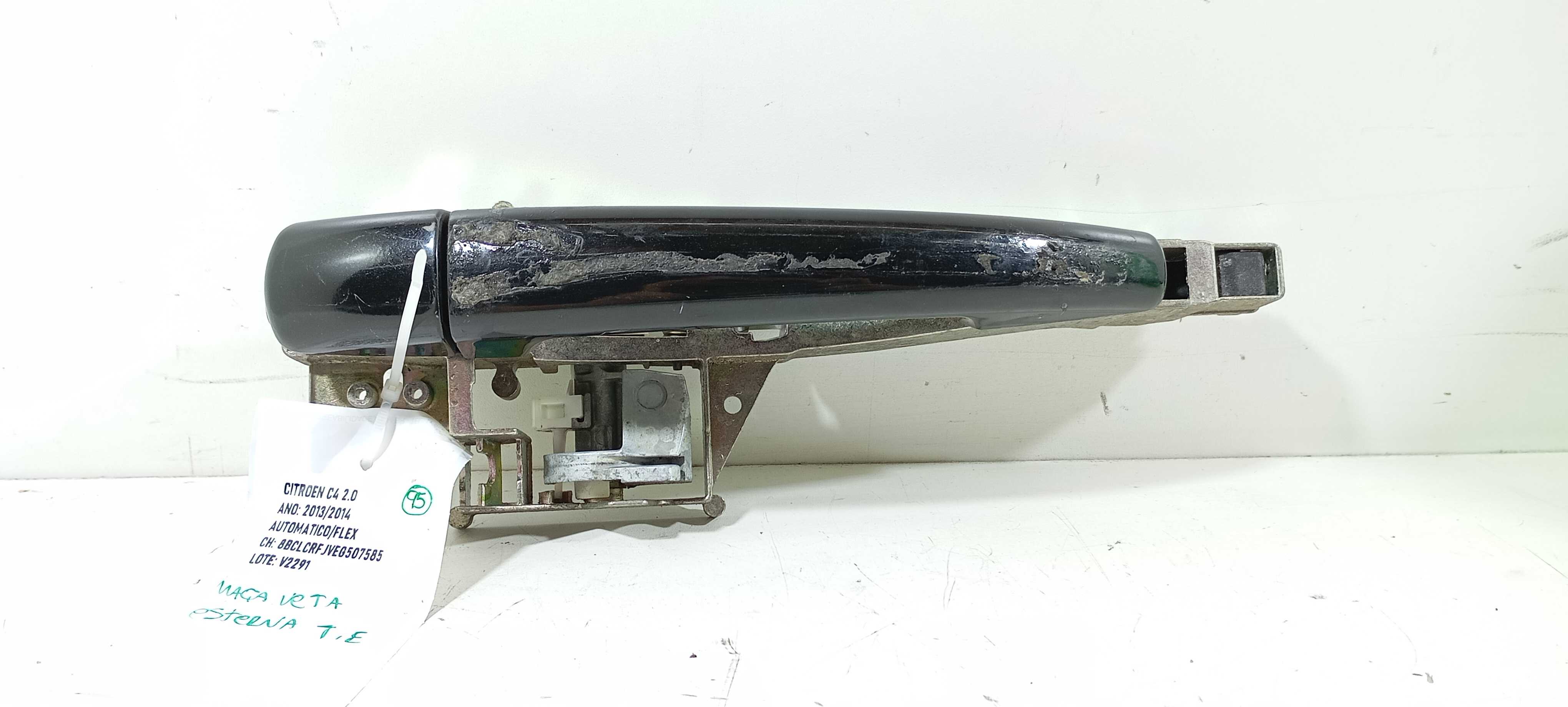 Maçaneta Externa Traseiro E. Citroen C4 2.0 2014 Flex V2291 Preto Traseira 1