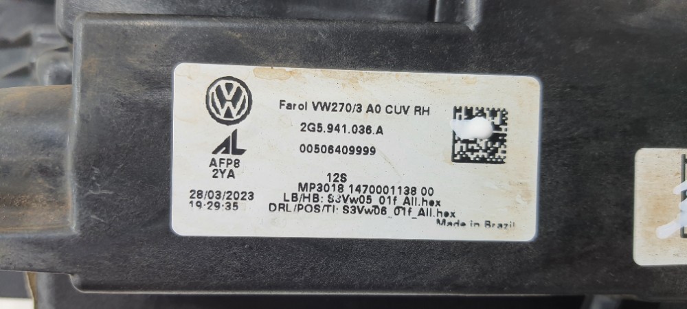 Farol Lado Direito Recuperado Virtus/nivus 2023 2g5941036a Direito/passageiro 8