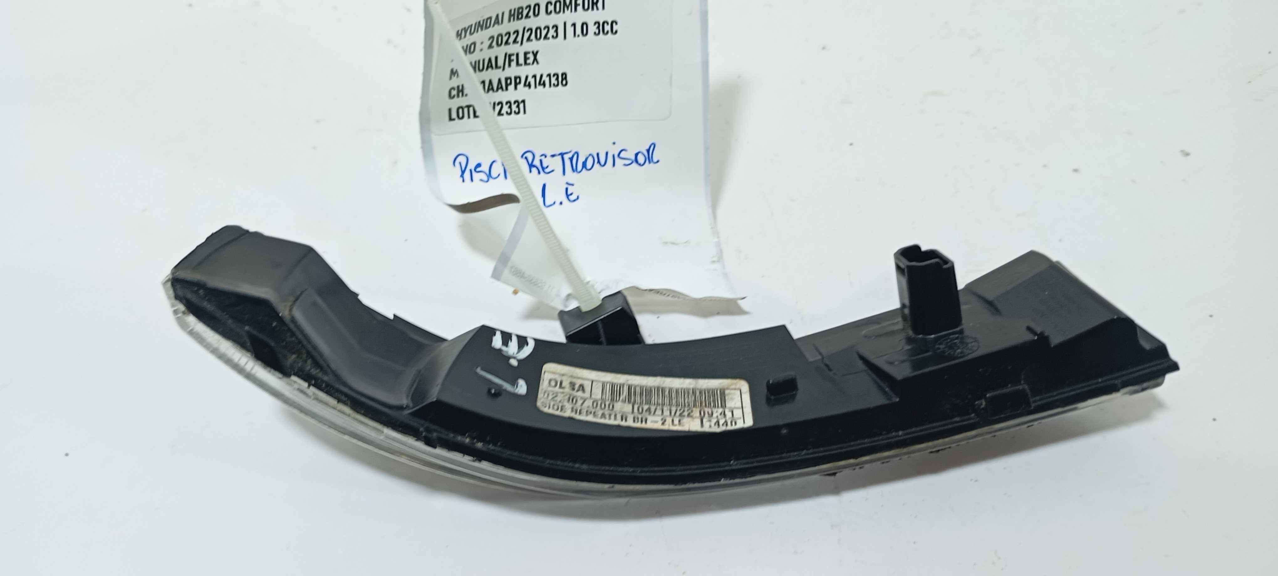 Pisca Retrovisor Esquerdo Hb20 Comfort 2023 E90122443 Preto 4