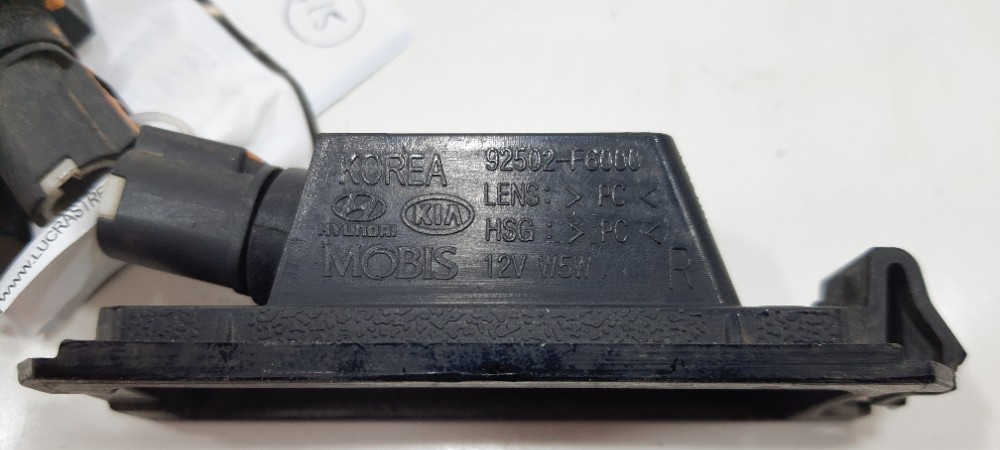 Luz Placa  Hyundai Hb20 1.0 Ano 2021 92502f6000 6