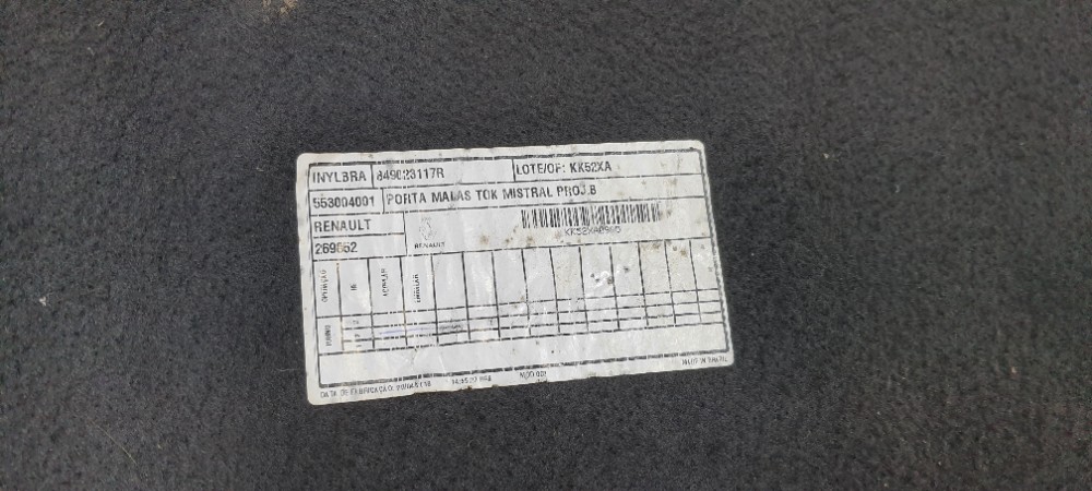 Carpete Porta Malas Renault Sandero 1.0 2019 849023117r 6