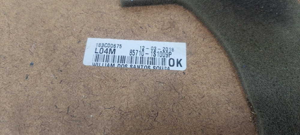 Carpete Porta Mala Hyundai Hb20x 1.6 2018 857101s1009p 5