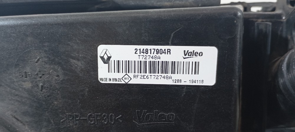 Kit Radiador Renault Sandero 1.0 2019 214817904r Preto 5