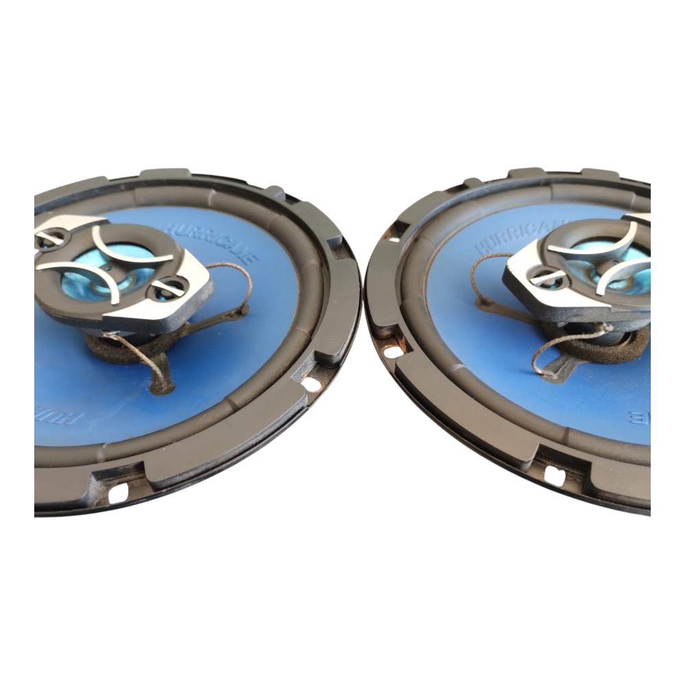 Par Alto Falante Hurricane Quadriaxial Dianteiro Peugeot 207 Preto E Azul. 4