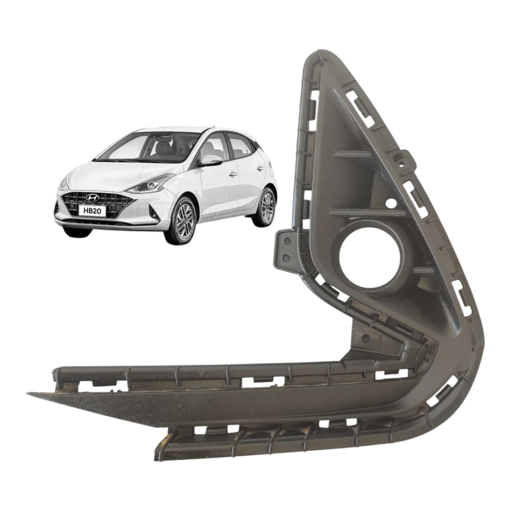 Moldura Esquerda Do Farol De Milha Hyundai Hb20 2020 À 2022. 1
