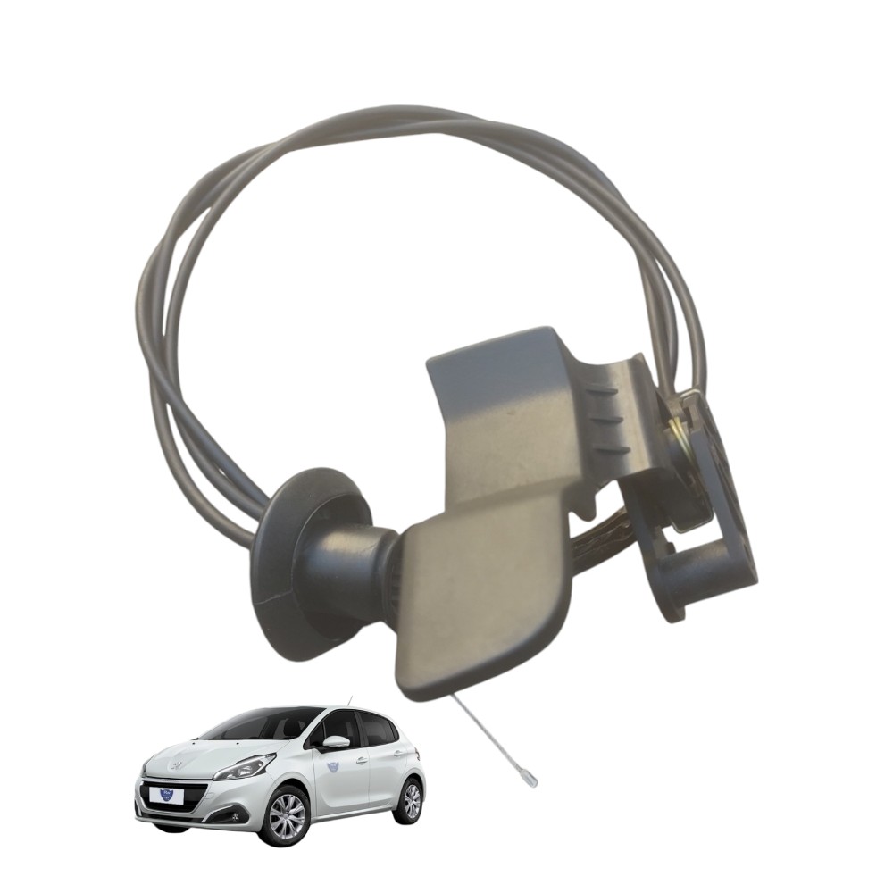 Puxador Com Cabo De Abertura Do Capô Peugeot 208 2013 À 2019 1