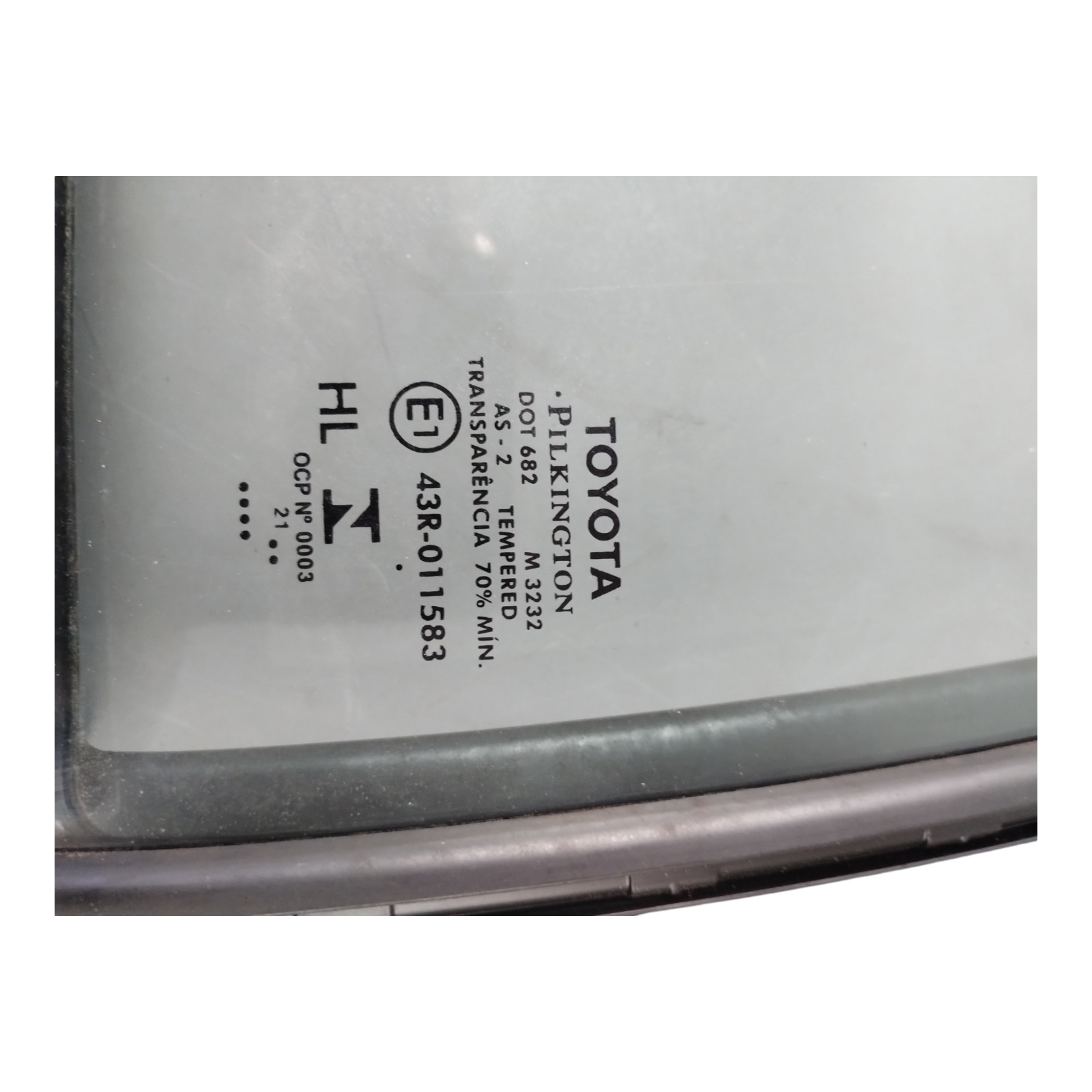 Vidro Fixo Da Porta Traseira Esquerda Toyota Yaris Xs. 2