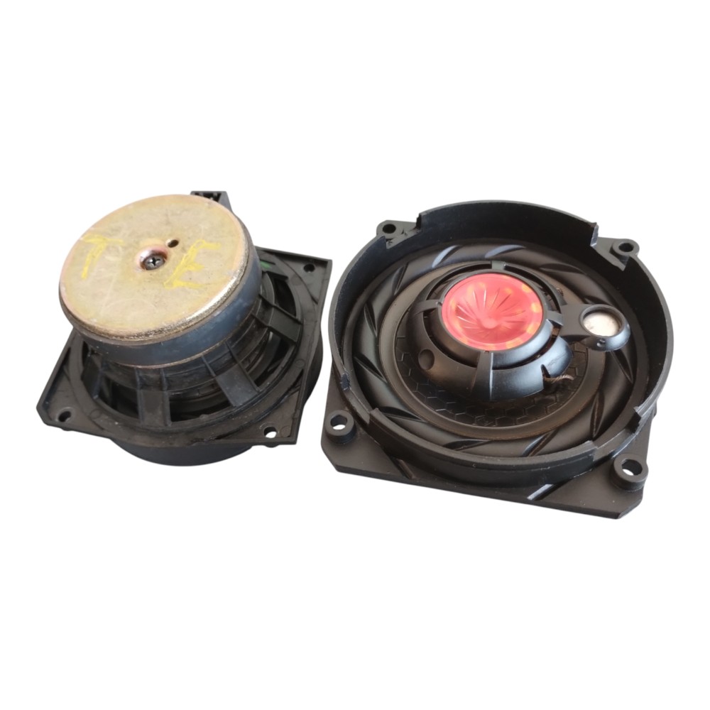 Par Alto-falante Automotivo Triaxial Traseiro Fiat Uno 04/13 Preto E Vermelho. 4