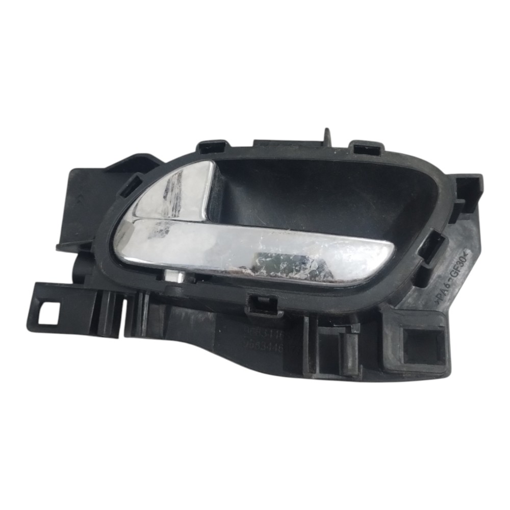 Maçaneta Interna Esquerdo Dianteiro  Citroen C3 2013 A 2017. – Preto C/ Cromado – Dianteira 1