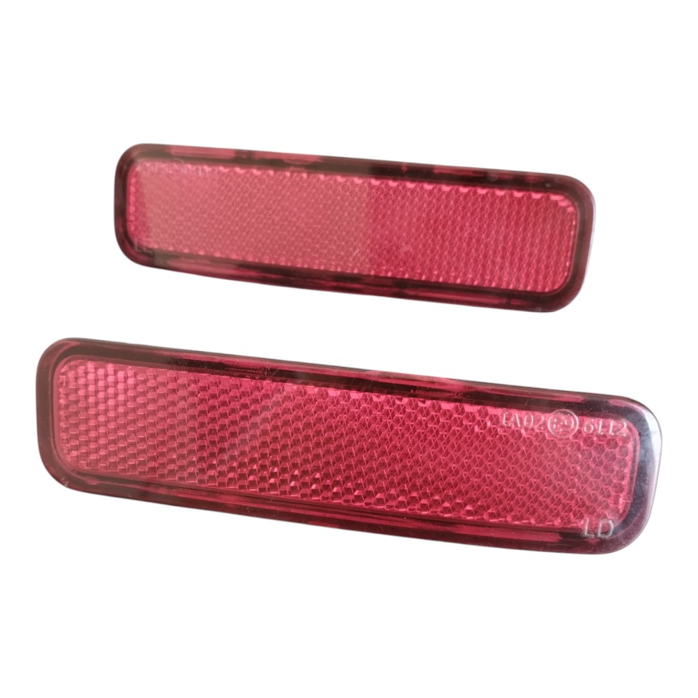 Par Refletor Para-choque Traseiro Ford Fiesta 2009 À 2014. Vermelho