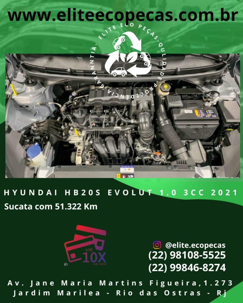 SUCATA DE HYUNDAI HB20S 1.0 3 CILINDROS ASPIRADO PARA PEÇAS. 5