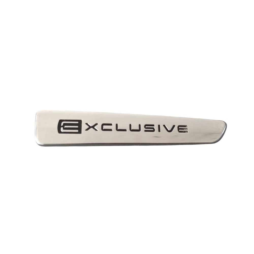 Emblema Exclusive Paralama Direito Citroen C4 Lounge 14 À 18 Cromado 1