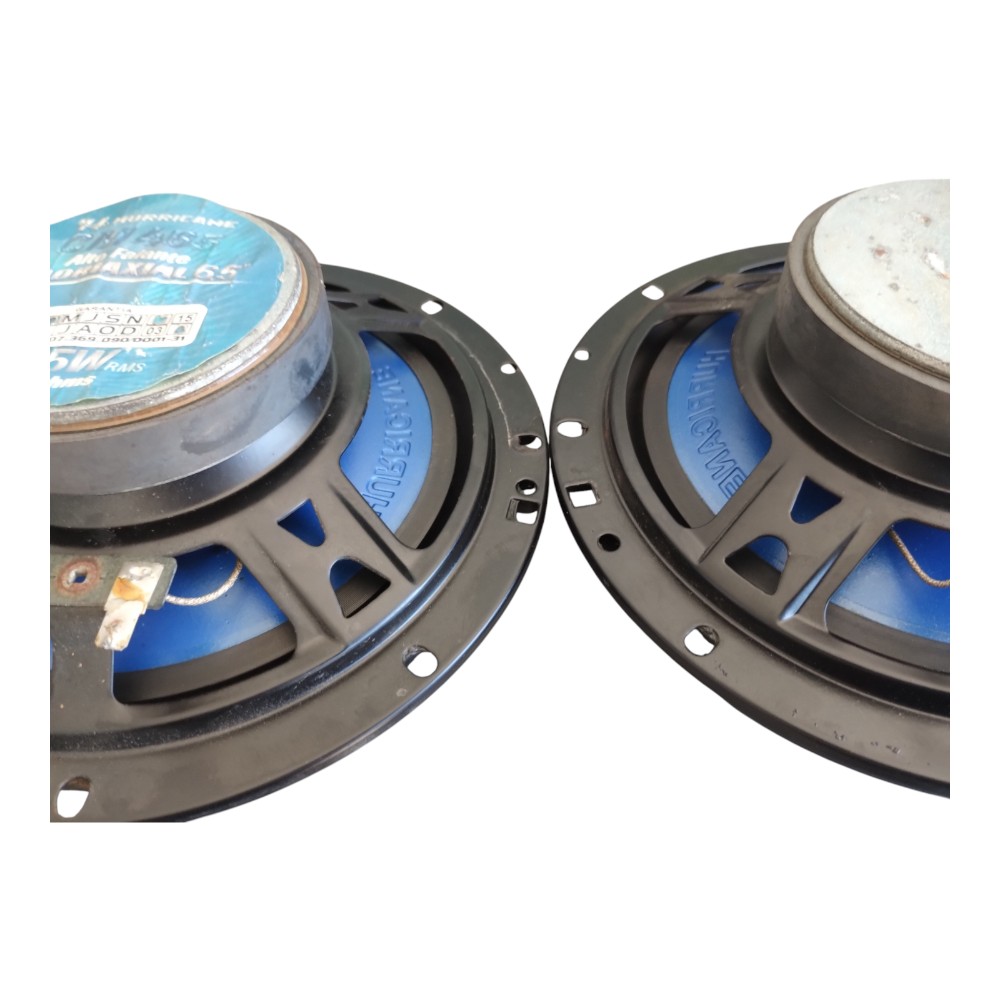 Par Alto Falante Hurricane Quadriaxial Dianteiro Peugeot 207 Preto E Azul. 5