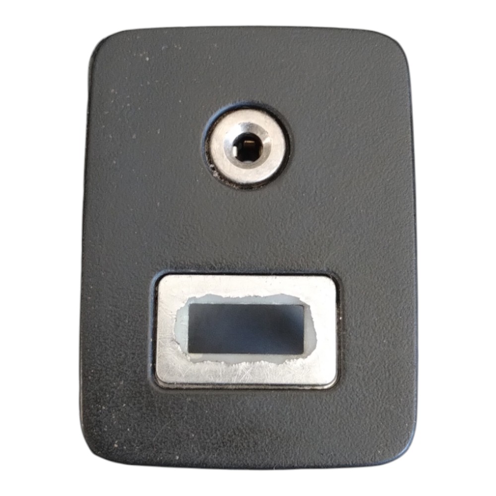 Moldura Conector Usb E Auxiliar Ford Ecosport 2013 À 2017. Preto 1