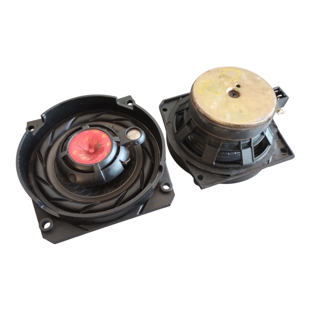 Par Alto-falante Automotivo Triaxial Traseiro Fiat Uno 04/13 Preto E Vermelho. 3