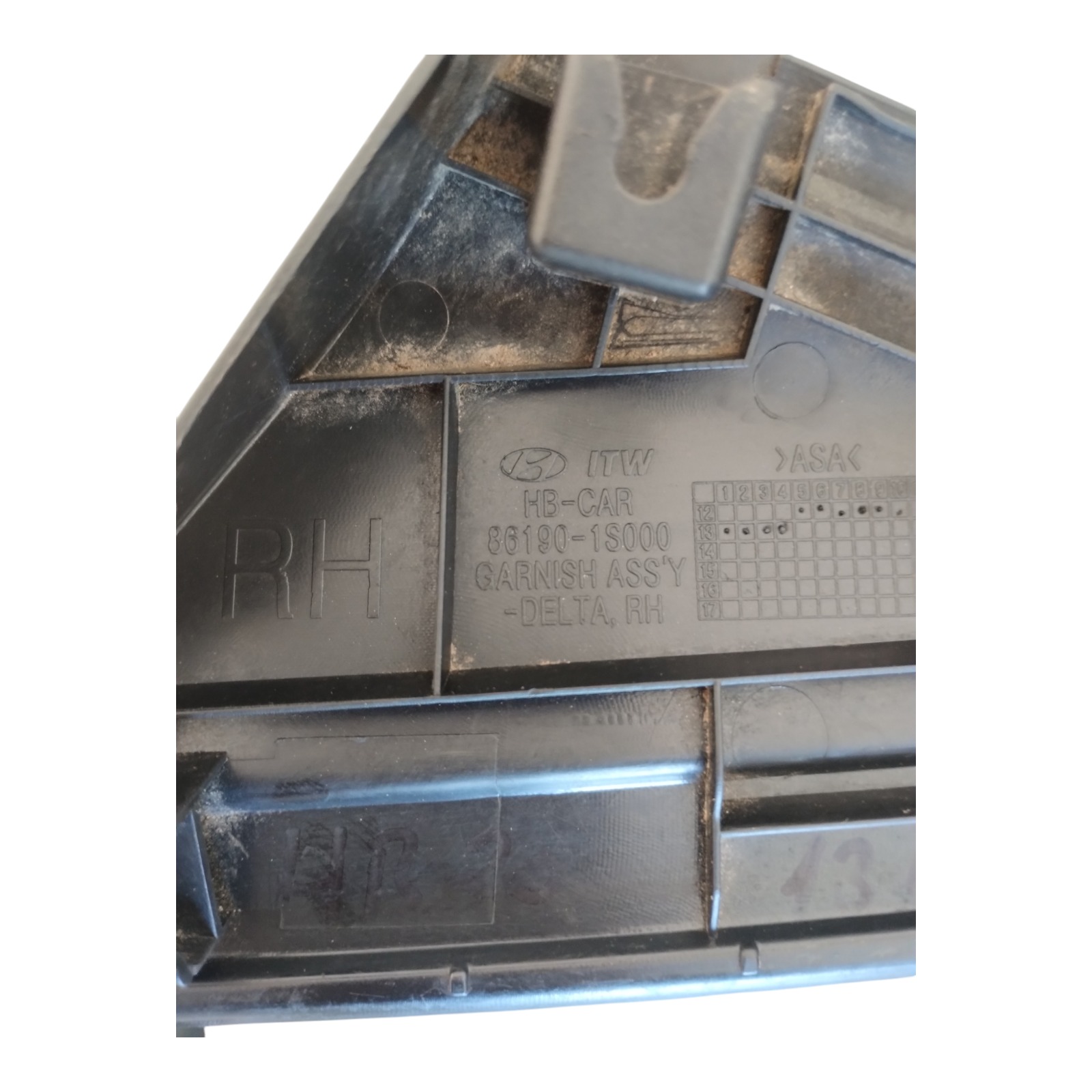 Moldura Retrovisor Externo Direito Hyundai Hb20 2012 Á 2019. 2