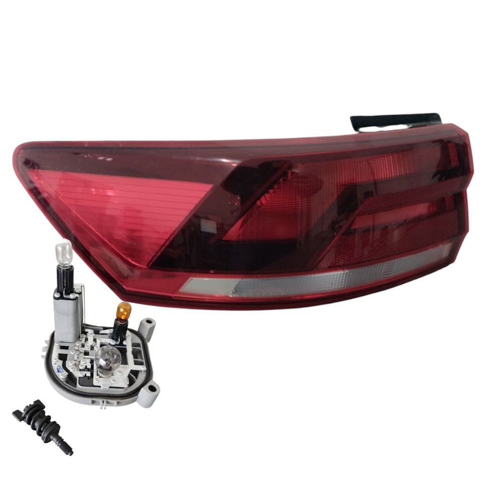 Lanterna Traseira Esquerda Vw Virtus Polo Original. Esquerdo/motorista Vermelho