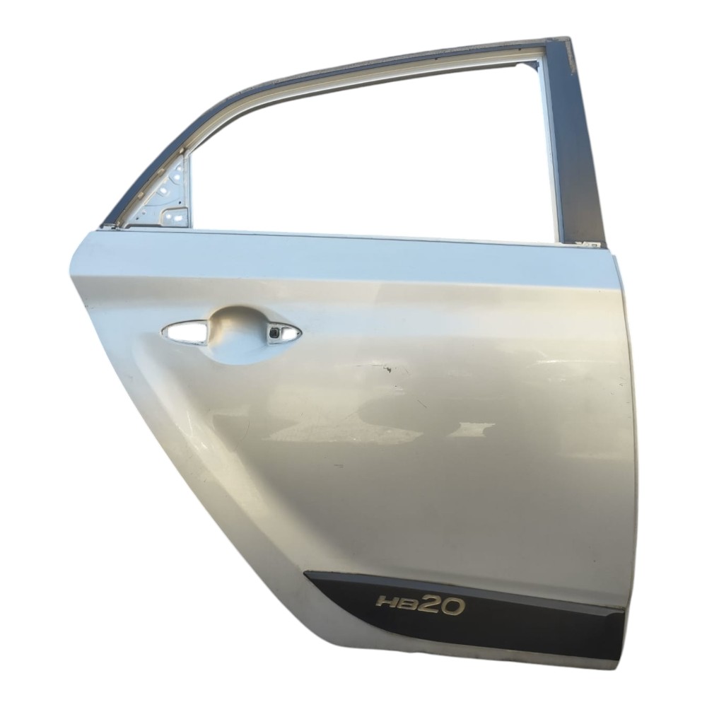 Porta Traseira Direita Hyundai Hb20 Hatch 2013 À 2019. Traseira Direito Prata 1