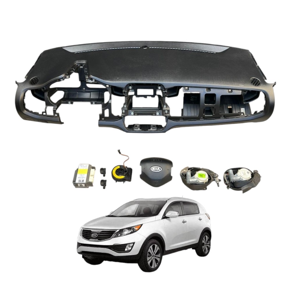 Kit Capa Painel Módulo Bolsa Volante Kia Sportage 11 À 16. Preta 1