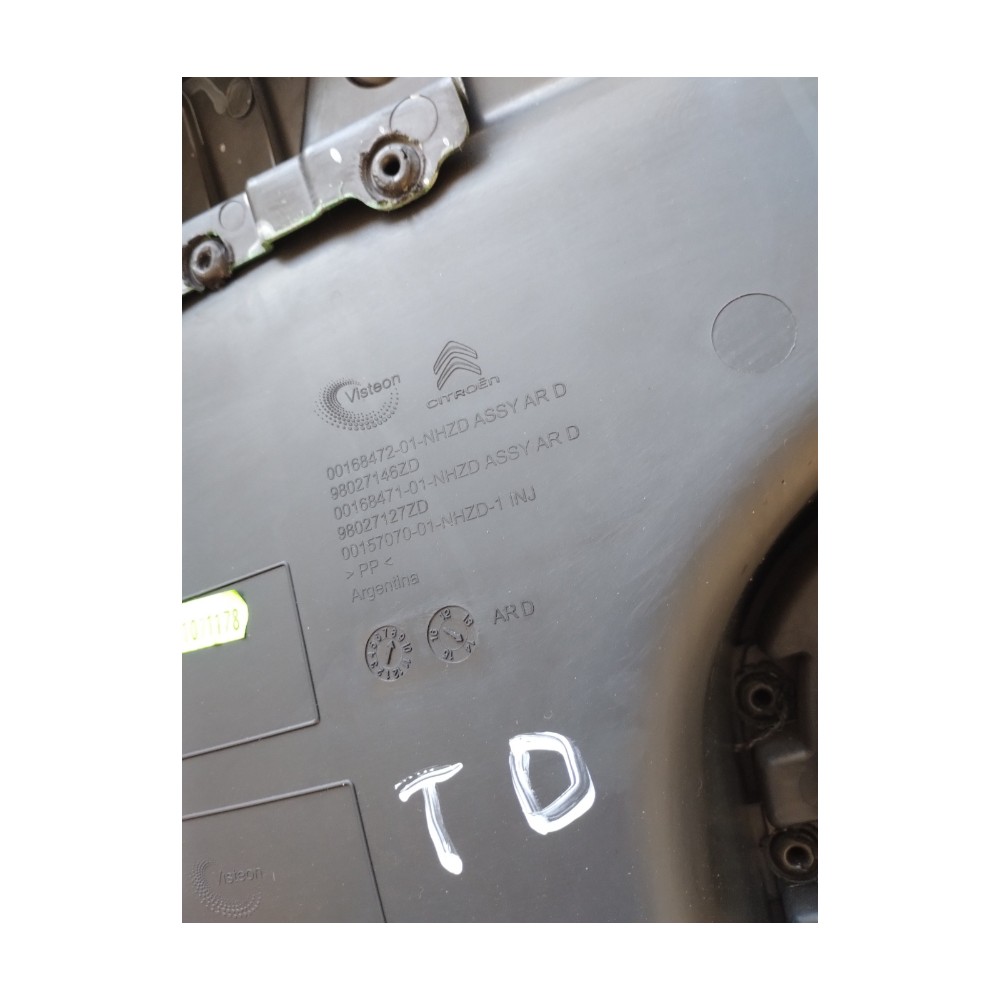 Forro Porta Traseira Direita Citroen C4 Lounge 2014 À 2018. 9