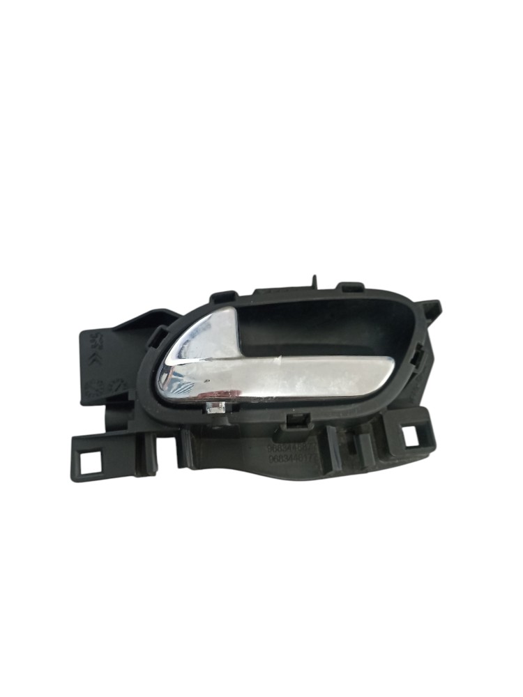 Maçaneta Interna Tras.esq. Citroen C3 Aircross 2012 A 2015. Preto E Cromado Traseira