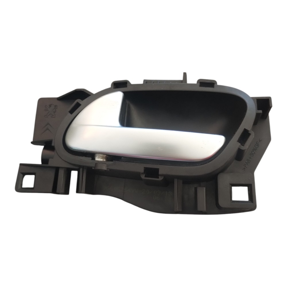 Maçaneta Interna Traseira Direita Peugeot 208 2013 A 2019. – Preto E Cromado – Traseira 1