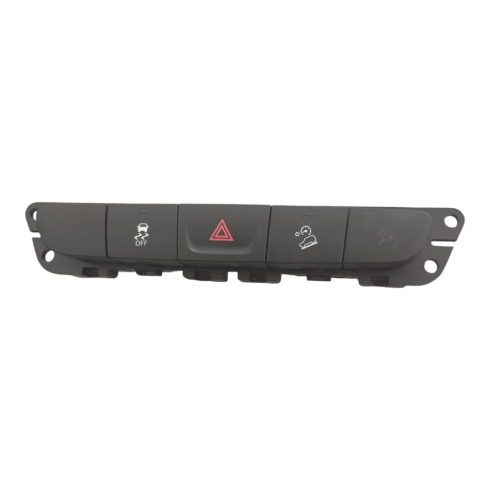 Botão Pisca  Alerta E Controle Tração Fiat Toro 2017 À 2022. Preto 1